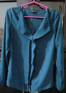 Elegant Besiva Teal Blouse