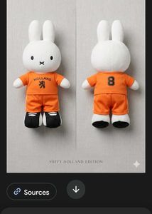 Miffy Plush Toy - Holland Soccer Outfit