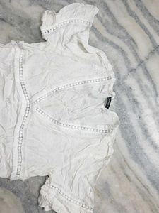 🎉SALE🦢White Dress with Lace Details