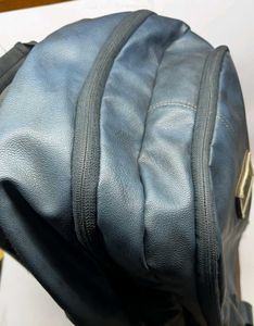 Stylish Black &amp; Brown Leather Backpack