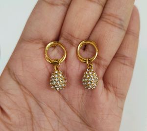 Gold &amp; Diamond Earrings
