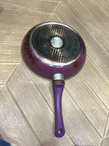Used Frying Pan with Purple Handle