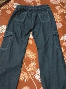 Dark Wash Cargo Jeans