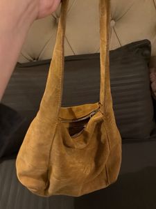 mango swede leather bag