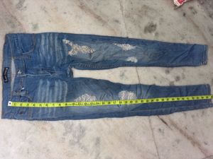 Distressed Blue Jeans