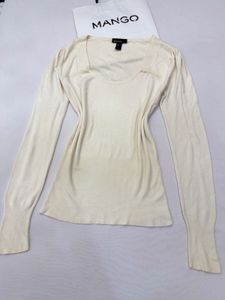 Mango Cream Long Sleeve Top