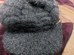 Fluffy Black Cloche Hat