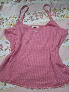 2000s Cute Pink Heart Print Camisole🌸
