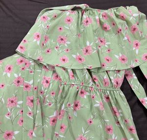 Flowy Floral Off-Shoulder Dress