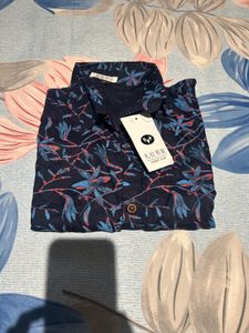 Men's Short Sleeve Floral Print Shirt slim fit