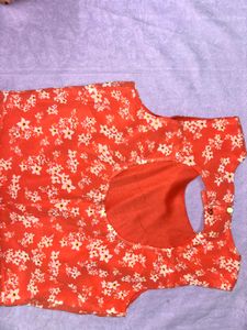 Floral Orange Mini Dress
