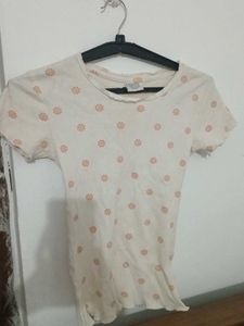 Cream Floral Print T-Shirt