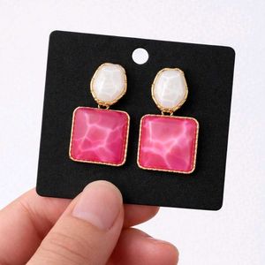 Pink & White Statement Earrings