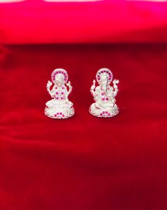 Pure Silver Lakshmi Ganesh Murti