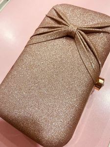 Sparkly Rose Gold Clutch Bag