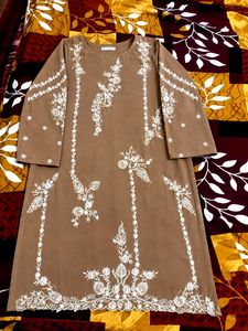 Pakistani Embroidered Kurta with Pants and Dupatta