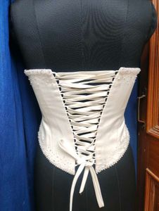 ✨ Ivory Pearl &amp; Rhinestone Corset Top ✨