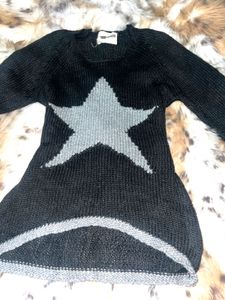 y2k Star Pattern Knit Sweater