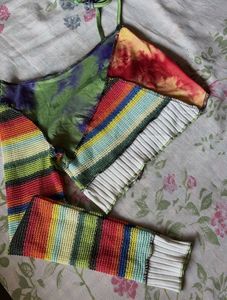 Patchwork Tie-Dye Crop Top