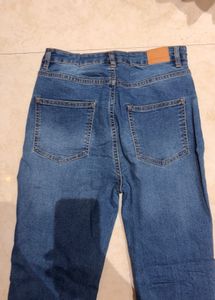 Flared Blue Denim Jeans