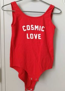 ZARA Red "Cosmic Love" Bodysuit