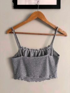 Shein Grey Ruched Camisole Top