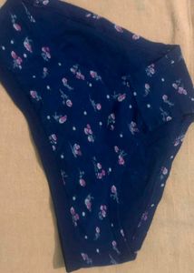 Floral Print Navy Blue Briefs