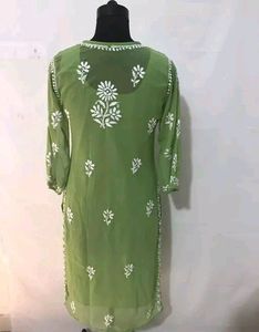 Premium Lucknowi Chickankari Handwork Kurta