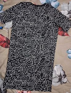 bewakoof doodle printed relaxed fit A line dress