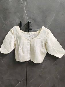 Cream Cotton Ethnic Blouse