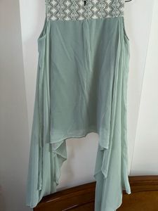 Indya Embellished sage green Co-ord set