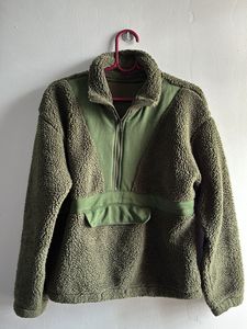 Green Fleece Pullover Jacket size -s