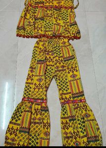 women navratri kurta sharara duppta set