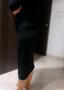 Black Bodycon Dress Waist 32 Lil Strechy