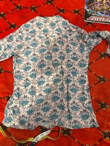 Floral Print Long Sleeve Tunic Top