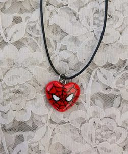 Spiderman Heart Necklace