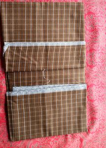 Checked unstitched dress material