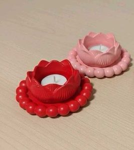 White Lotus Decorative Holder &amp; bubble tray set