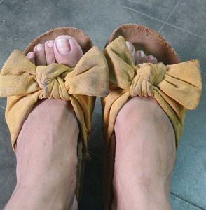 Yellow Bow Sandals