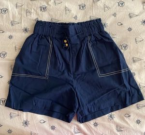 Navy Blue Casual Shorts
