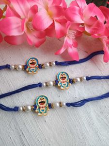Doraemon Rakhi Bracelet Set