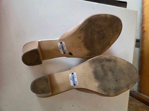 Stylish Beige Mules Heels