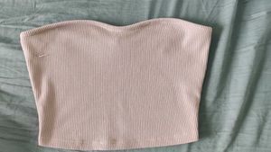 Ribbed Strapless Tube Top