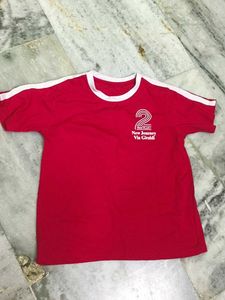 Red "New Journey" Graphic T-Shirt