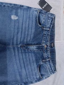 Distressed Wide-Leg Jeans