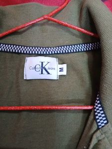Men's Calvin Klein Olive Green Polo Shirt