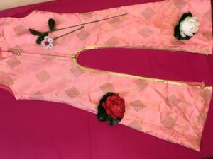 Elegant Pink Brocade Blouse