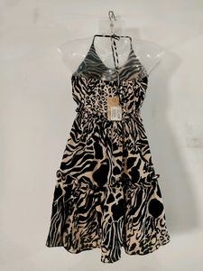 Wild One Tiered Halter Dress