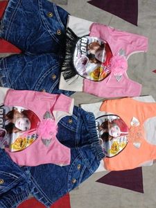 Combo of 3 Denim Shorts & Tops Set