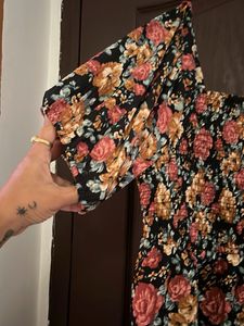 Chic Floral Smocked Top